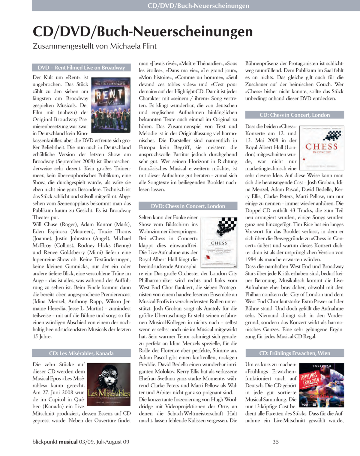 Blickpunkt Musical 03-2009 - Ausgabe 41