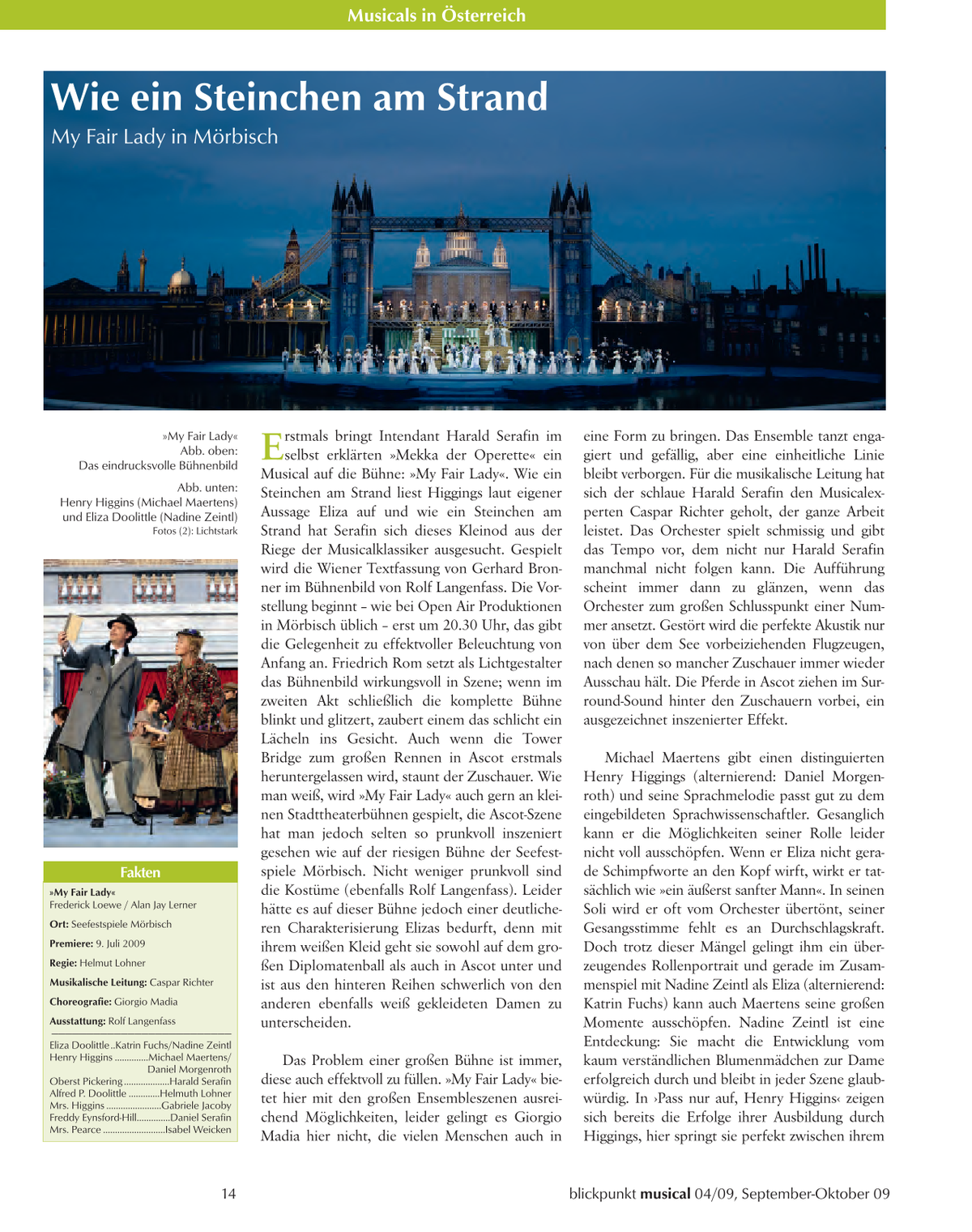 Blickpunkt Musical 04-2009 - Ausgabe 42 [E-Book]