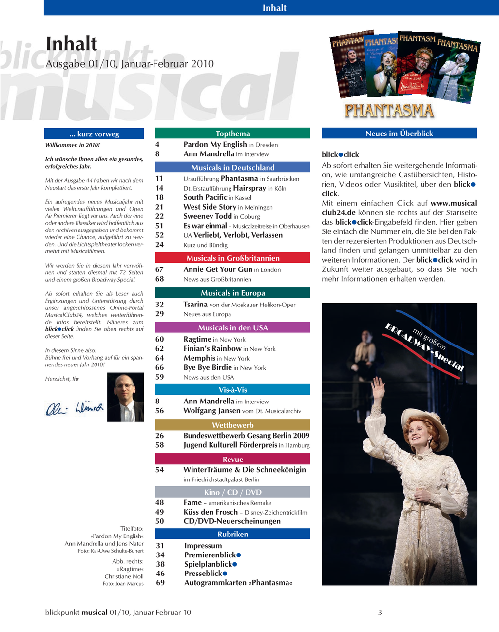 Blickpunkt Musical 01-2010 - Ausgabe 44