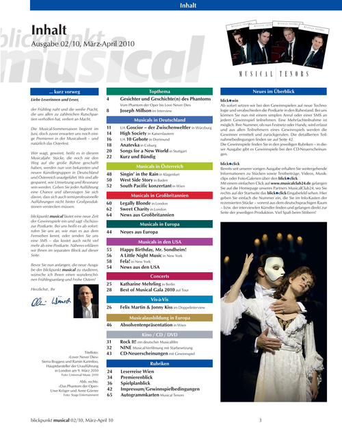 Blickpunkt Musical 02-2010 - Ausgabe 45