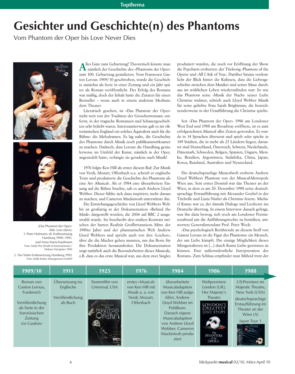Blickpunkt Musical 02-2010 - Ausgabe 45