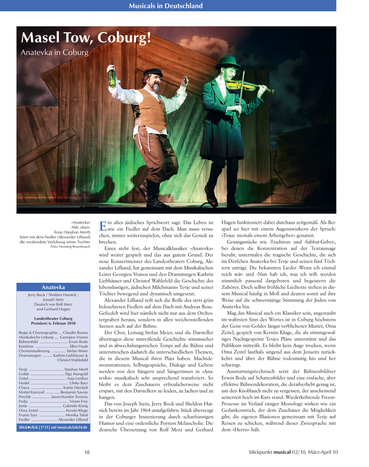 Blickpunkt Musical 02-2010 - Ausgabe 45