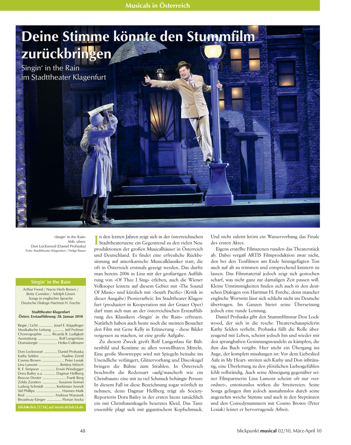 Blickpunkt Musical 02-2010 - Ausgabe 45