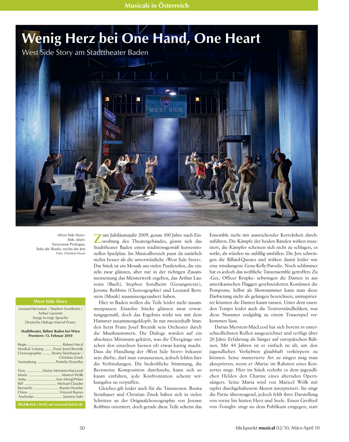 Blickpunkt Musical 02-2010 - Ausgabe 45