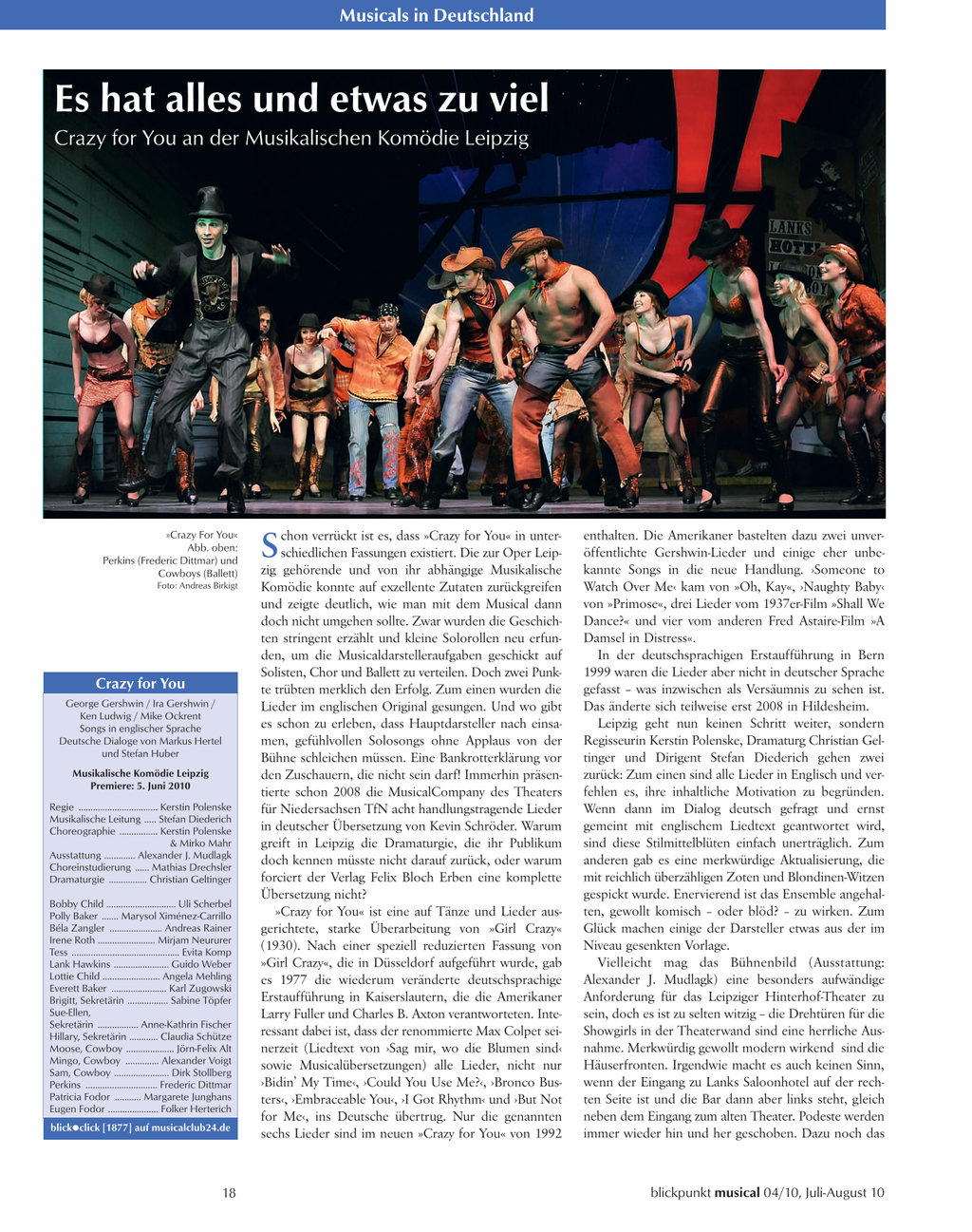 Blickpunkt Musical 04-2010 - Ausgabe 47