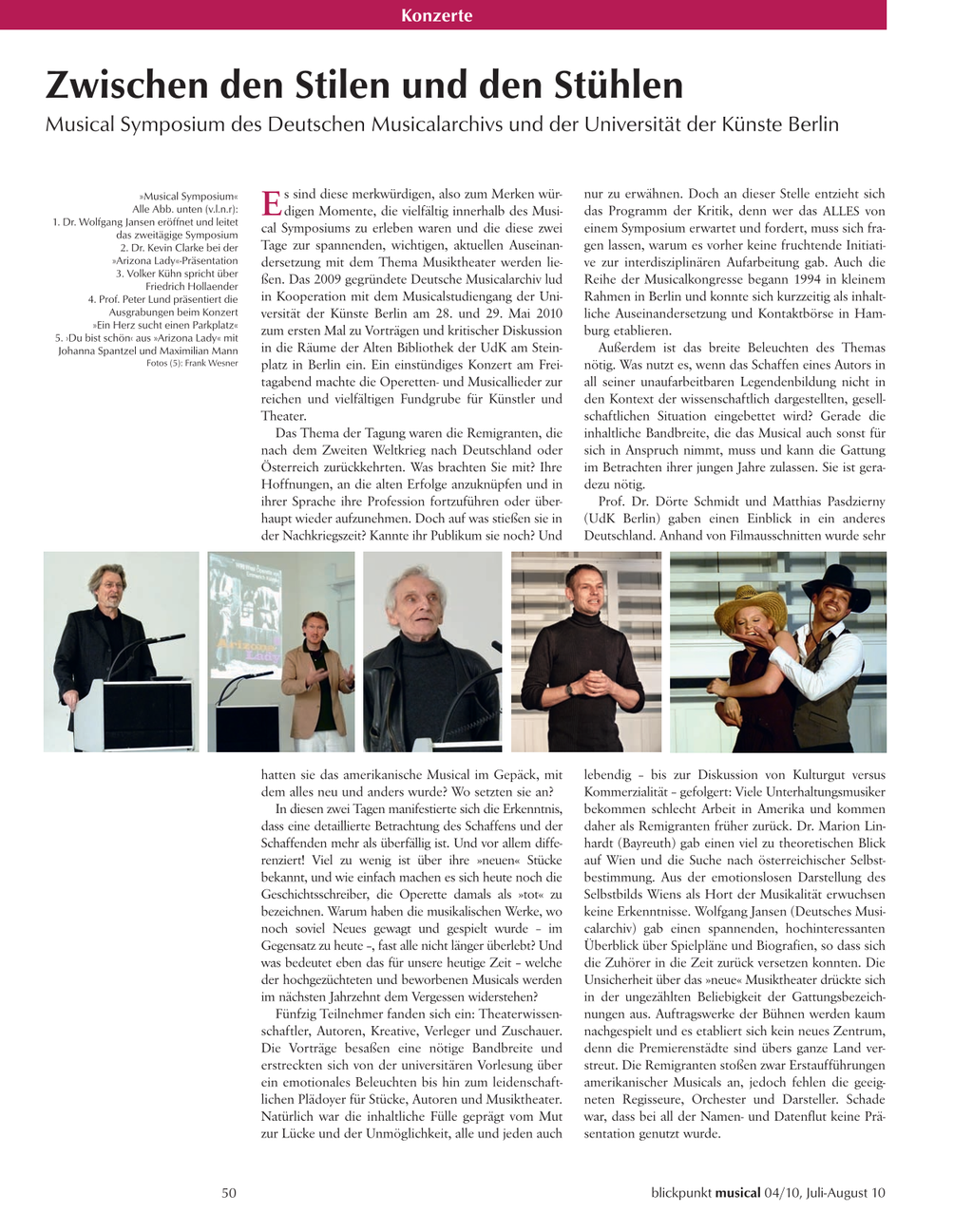 Blickpunkt Musical 04-2010 - Ausgabe 47