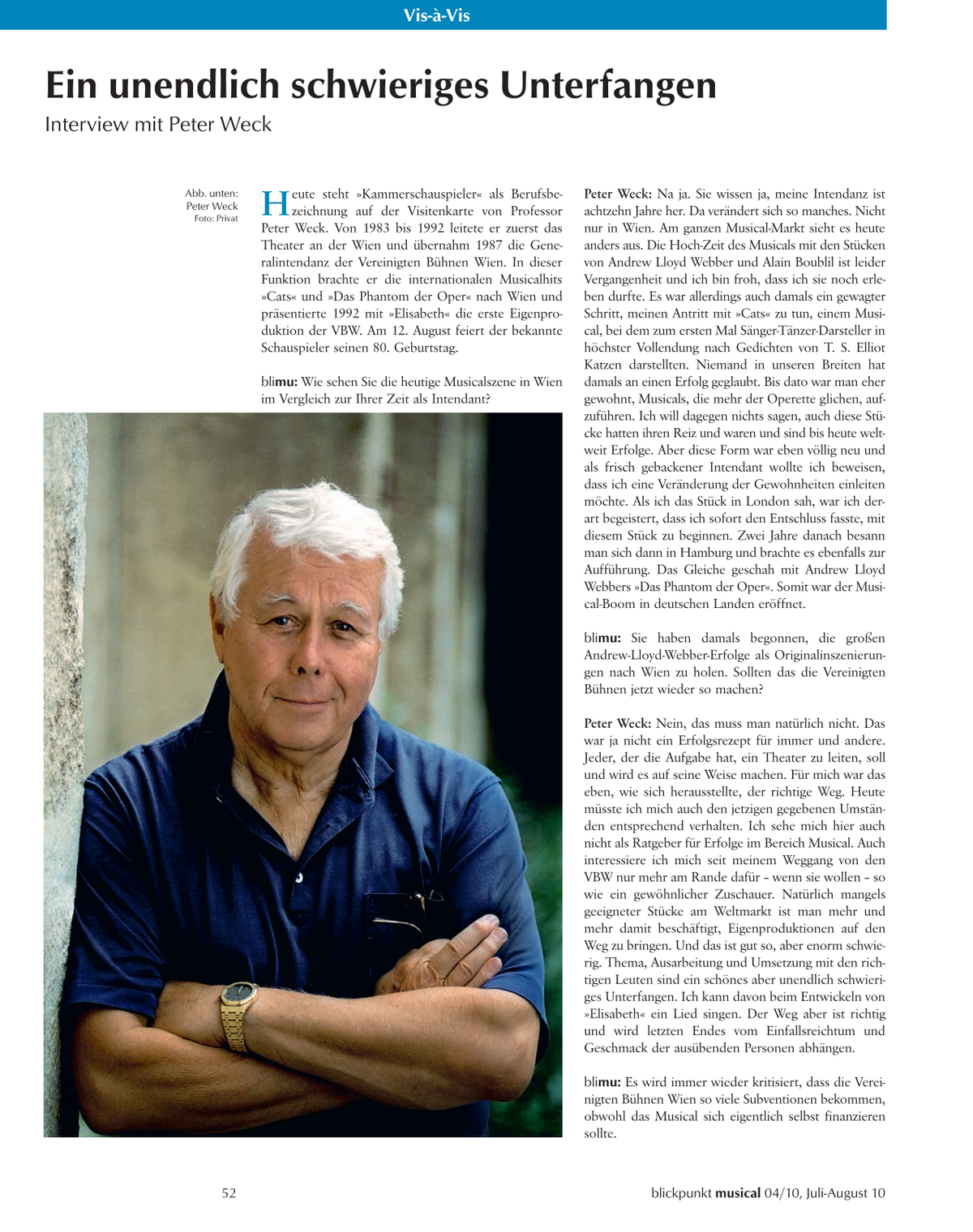 Blickpunkt Musical 04-2010 - Ausgabe 47