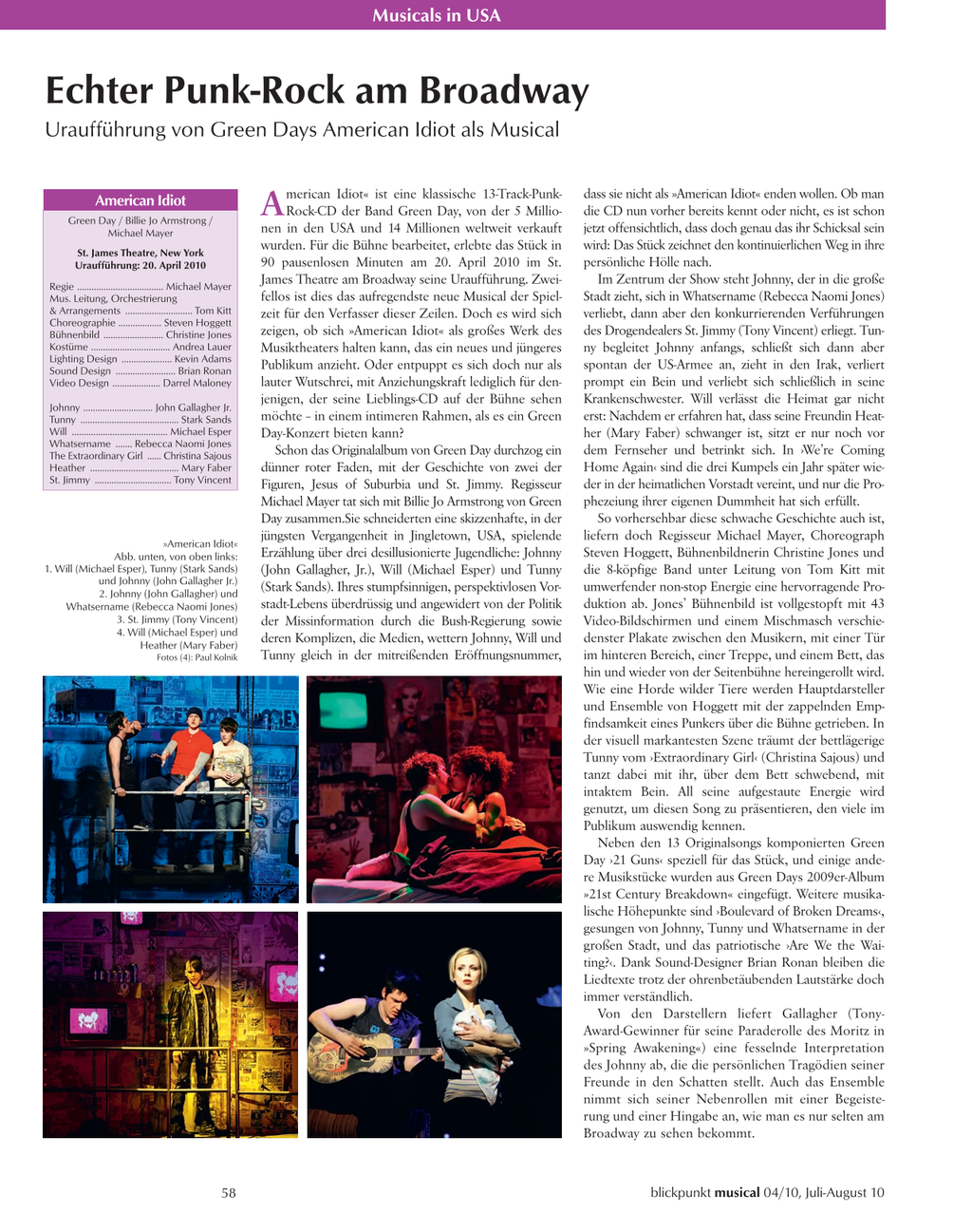Blickpunkt Musical 04-2010 - Ausgabe 47