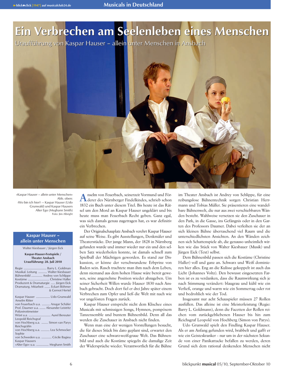 Blickpunkt Musical 05-2010 - Ausgabe 48