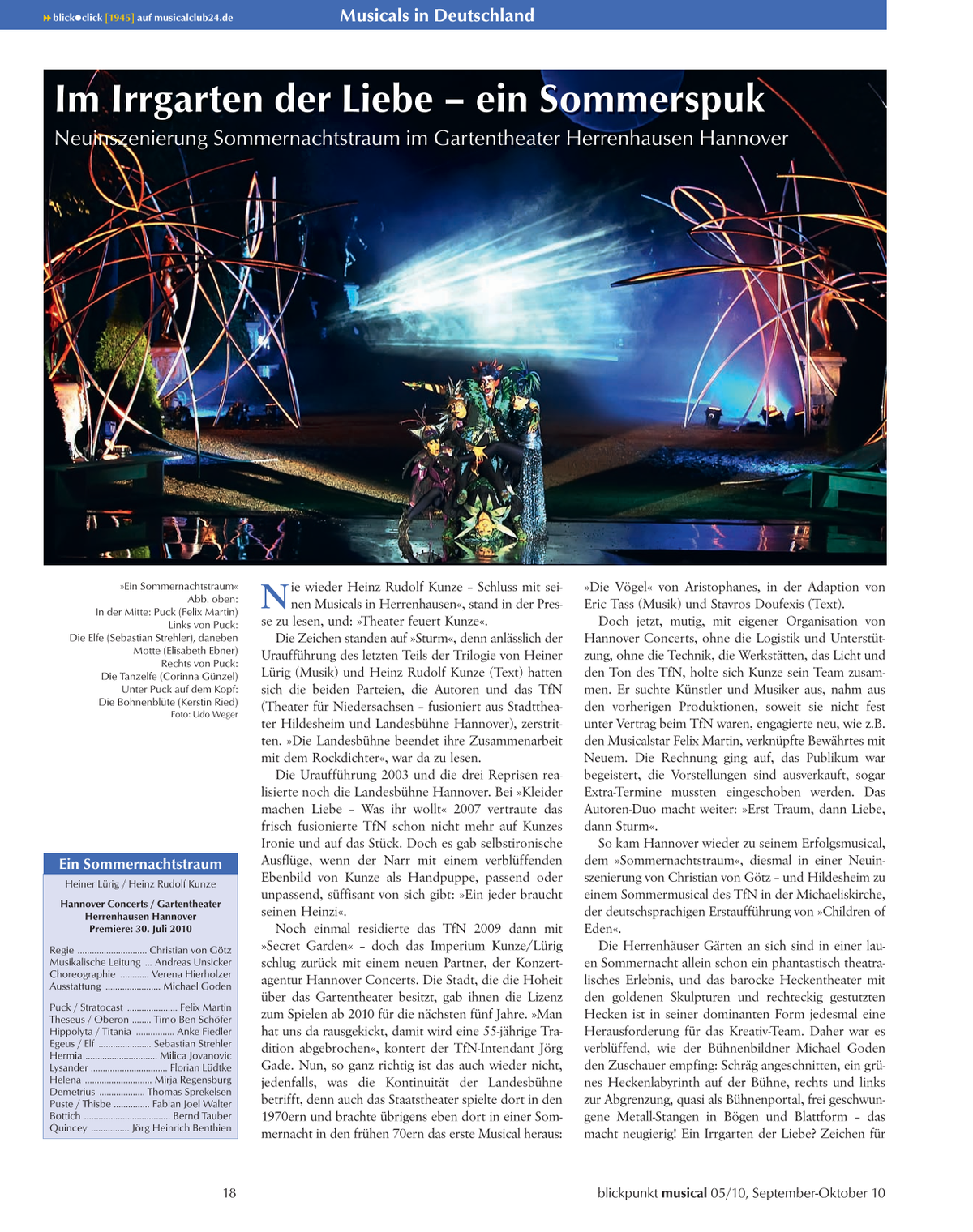 Blickpunkt Musical 05-2010 - Ausgabe 48