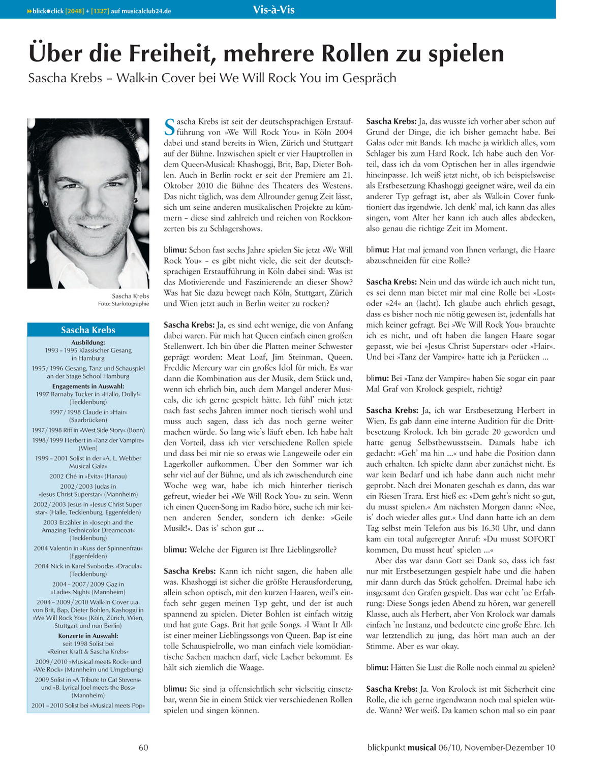 Blickpunkt Musical 06-2010 - Ausgabe 49