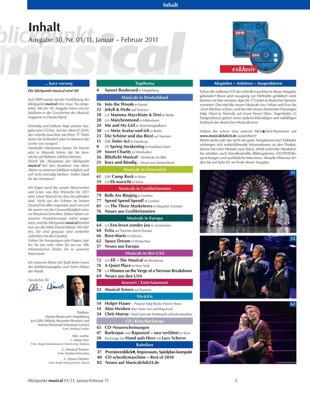 Blickpunkt Musical 01-2011 - Ausgabe 50
