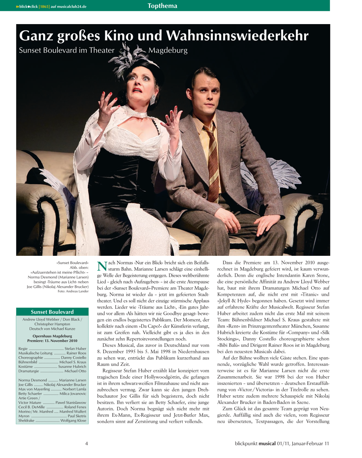 Blickpunkt Musical 01-2011 - Ausgabe 50