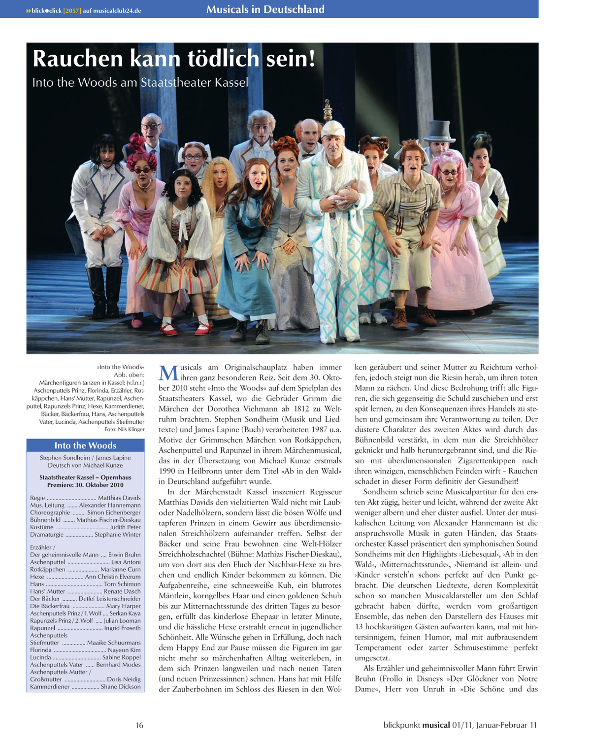 Blickpunkt Musical 01-2011 - Ausgabe 50