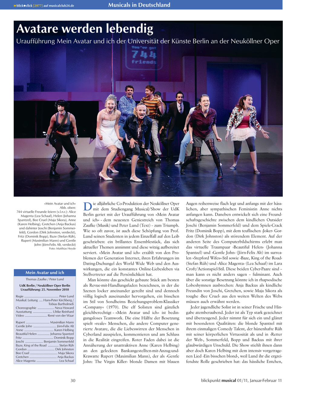 Blickpunkt Musical 01-2011 - Ausgabe 50