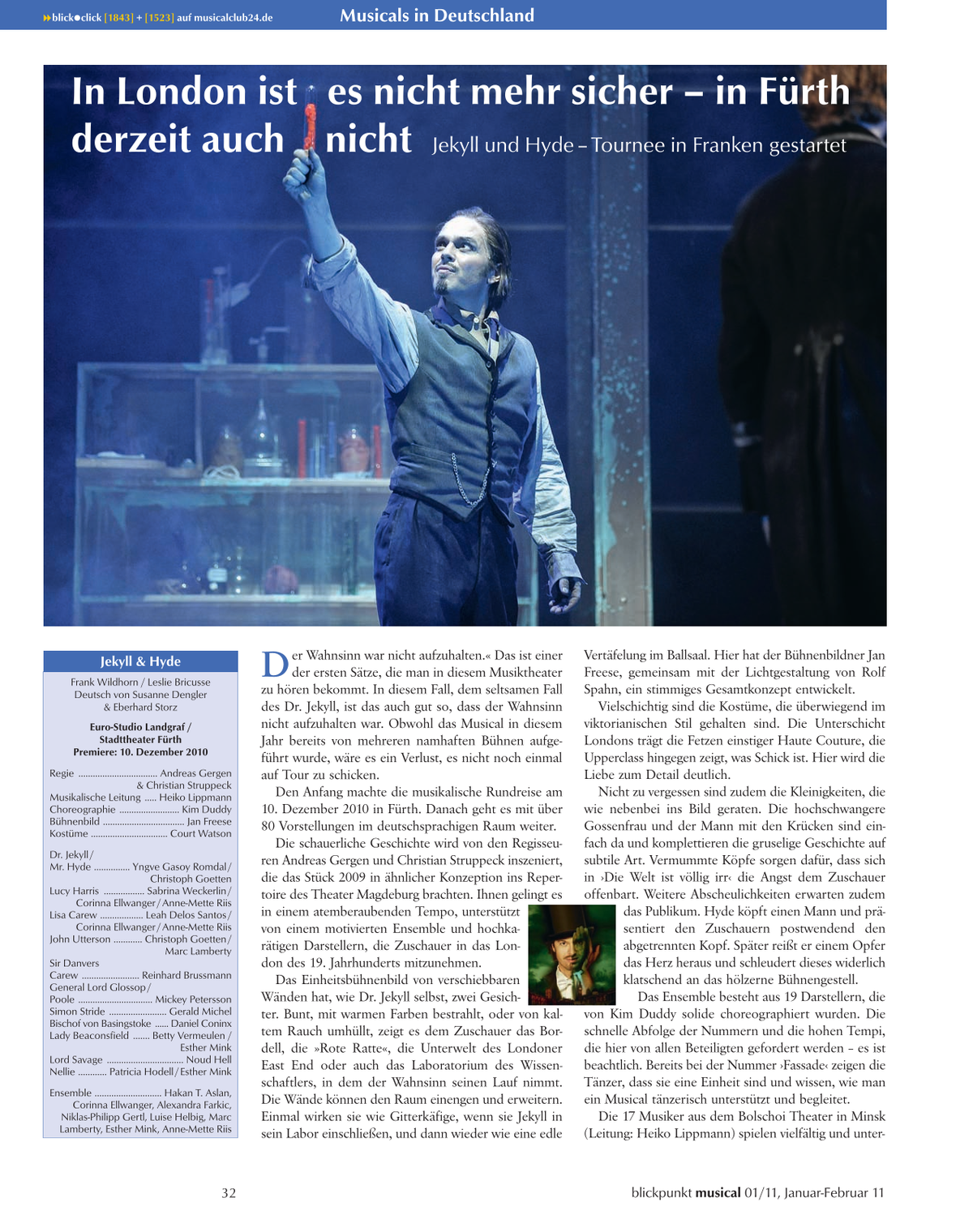 Blickpunkt Musical 01-2011 - Ausgabe 50