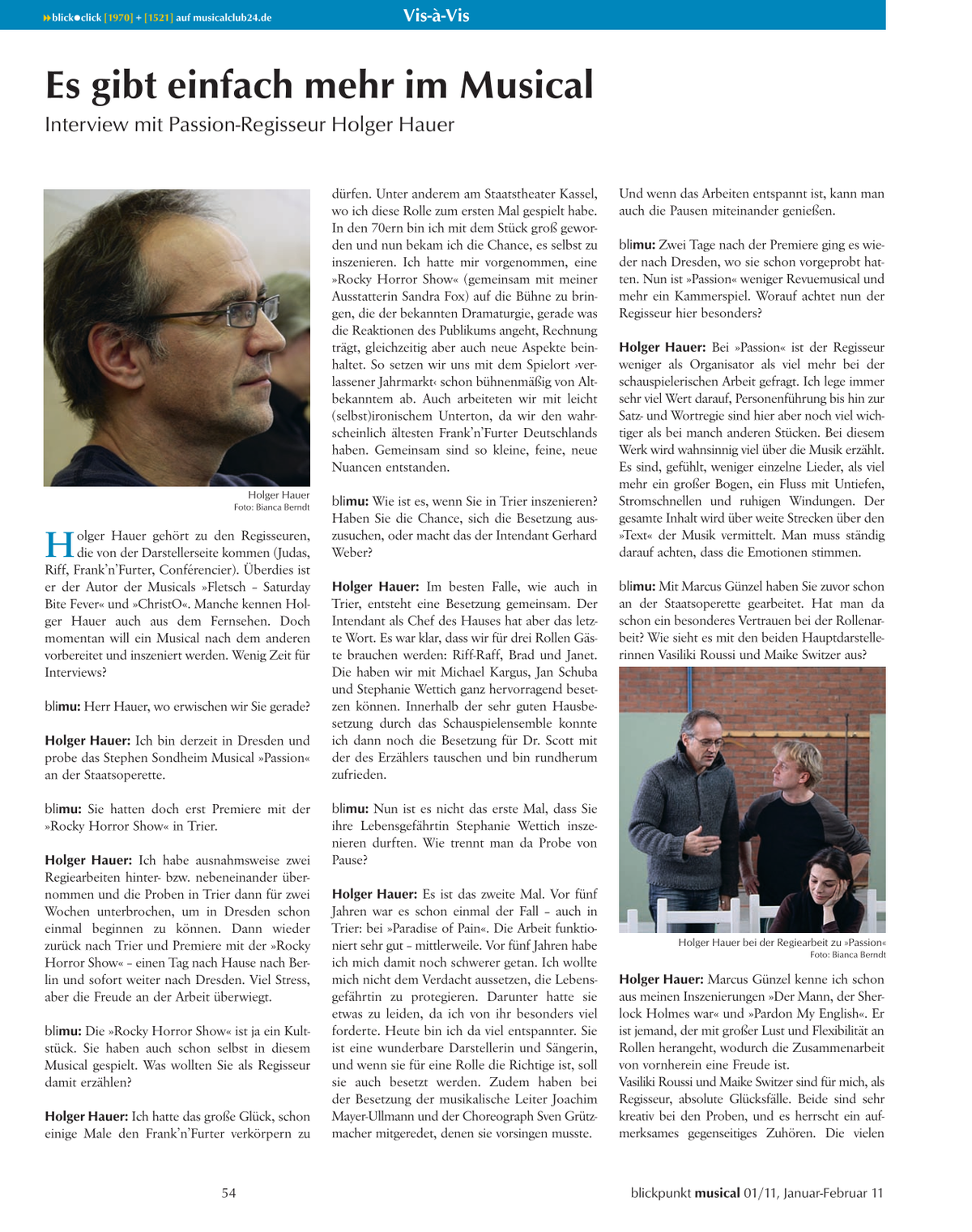Blickpunkt Musical 01-2011 - Ausgabe 50