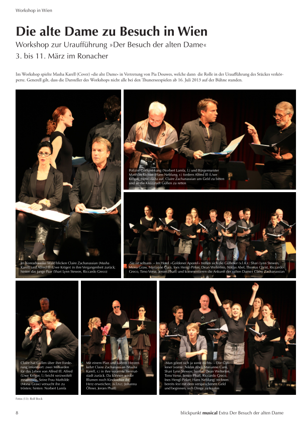 Extra DER BESUCH DER ALTEN DAME - Thun 2013 und Wien 2014